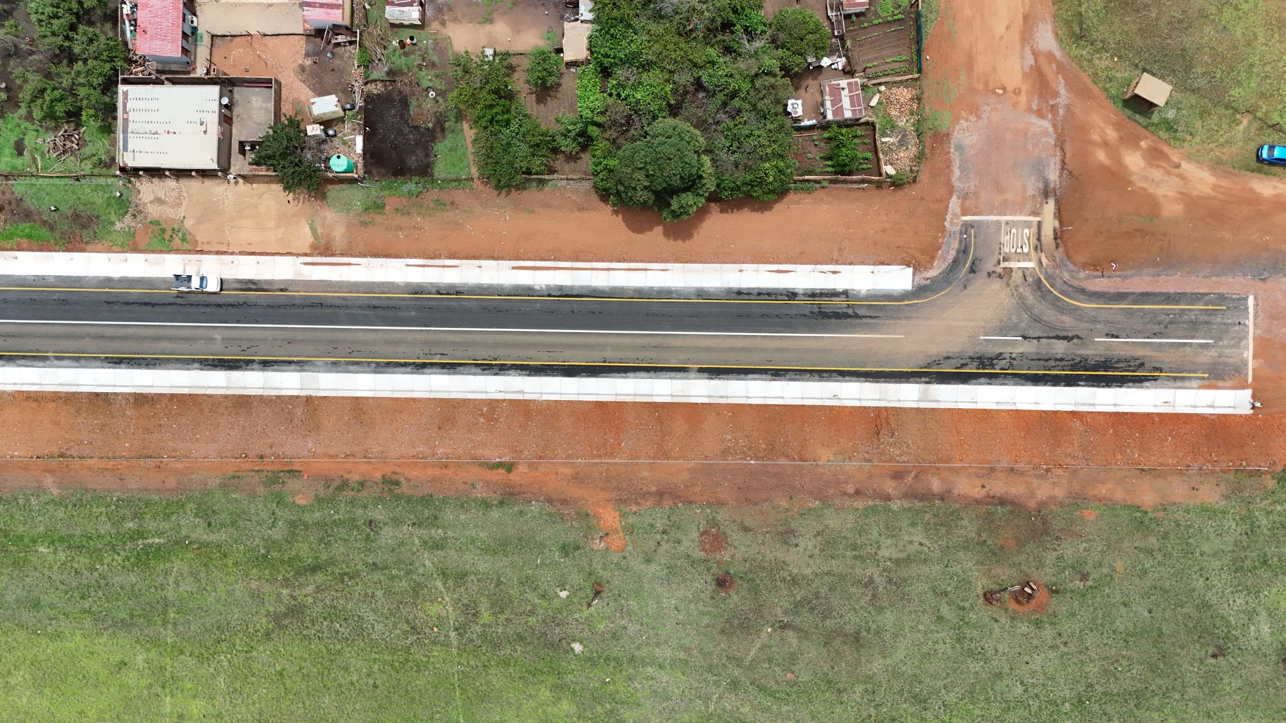 The Sikhululiwe Village access road after upgrades.
